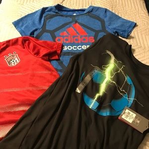 Lot 3 Soccer Shirts: Adidas Umbro 6/med